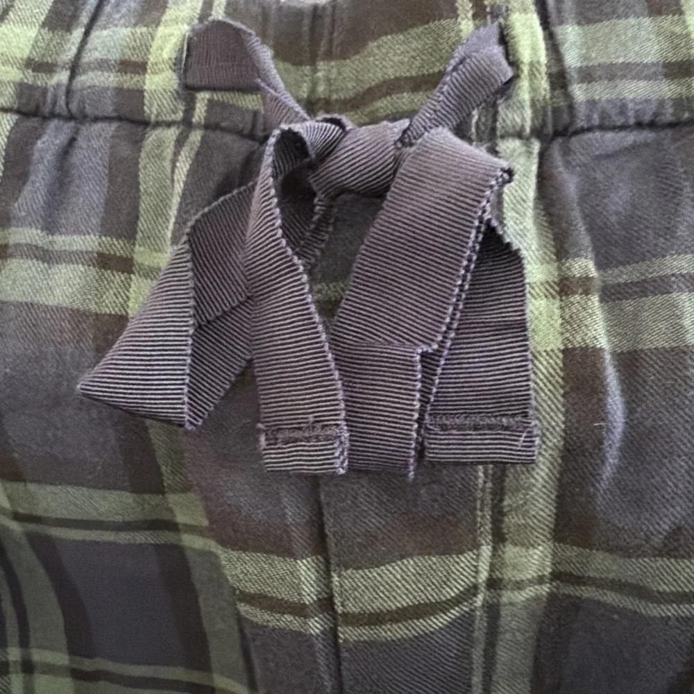 J.Crew $118 Flannel Sz XL Tartan Black watch Plaid Navy Green pajama Set NWT